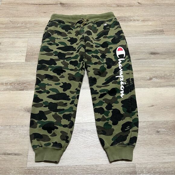 Champion A Bathing Ape Bape Green 1st Camo Sweatpants SIZE: Large - Picture 1 of 10